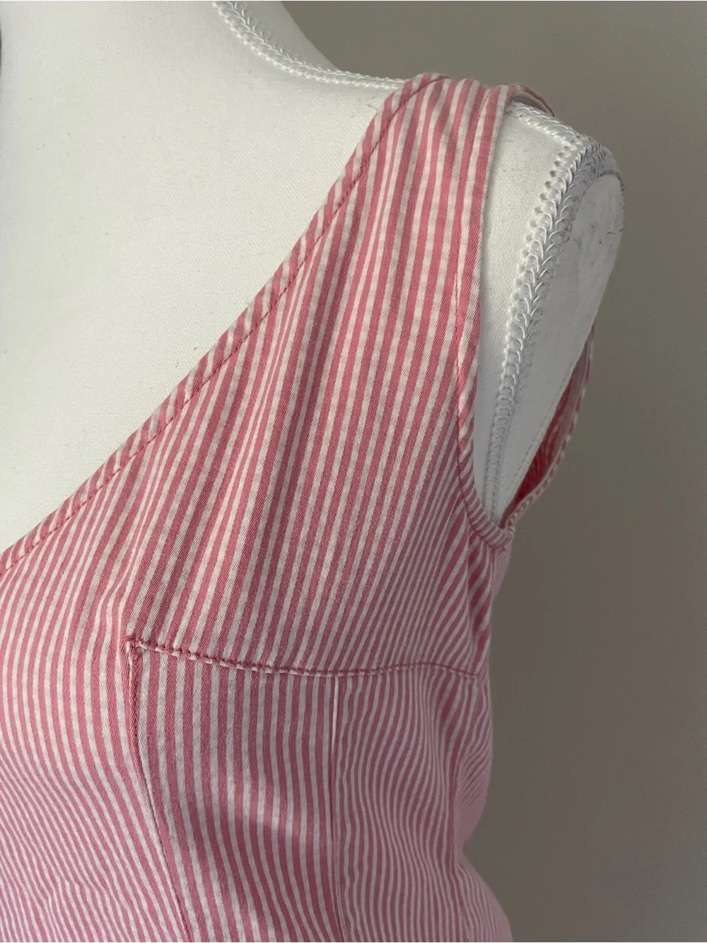 MICHAEL Michael Kors Dark Pink Striped V-Neck Dress (size small)